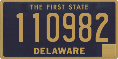 DE license plate 110982