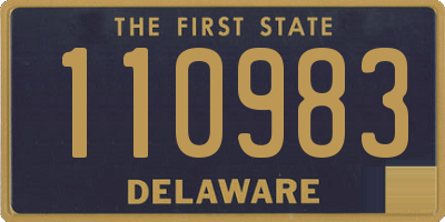 DE license plate 110983