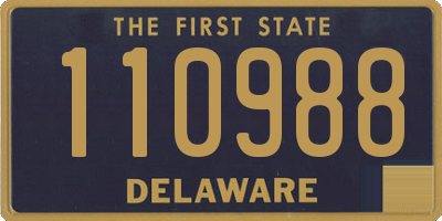 DE license plate 110988