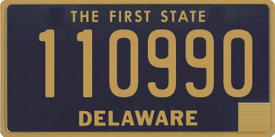 DE license plate 110990