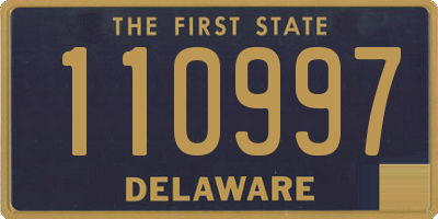 DE license plate 110997