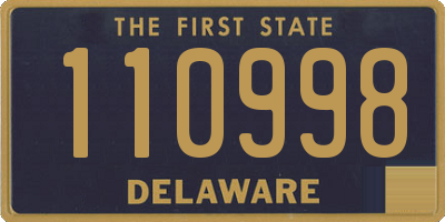 DE license plate 110998