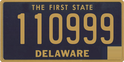 DE license plate 110999