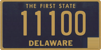 DE license plate 11100