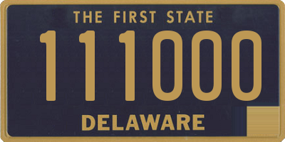 DE license plate 111000