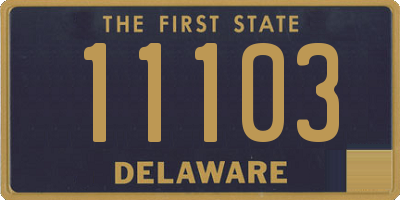 DE license plate 11103