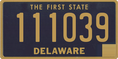 DE license plate 111039