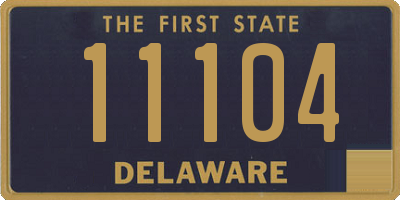 DE license plate 11104