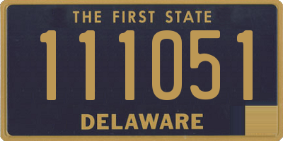 DE license plate 111051