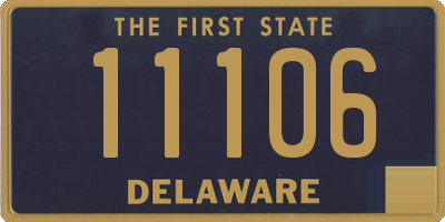 DE license plate 11106