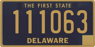 DE license plate 111063