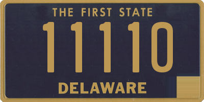 DE license plate 11110