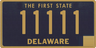 DE license plate 11111