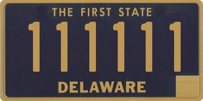 DE license plate 111111