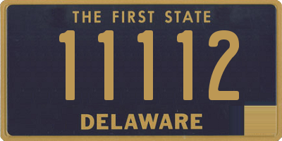 DE license plate 11112