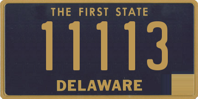 DE license plate 11113