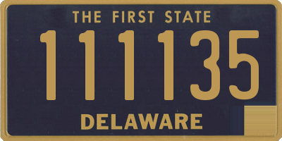 DE license plate 111135