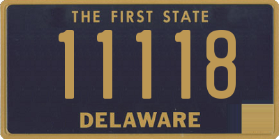 DE license plate 11118