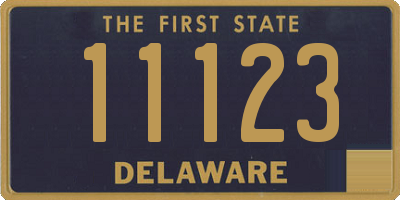 DE license plate 11123