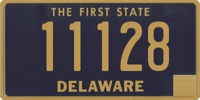 DE license plate 11128