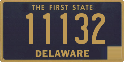 DE license plate 11132