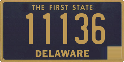 DE license plate 11136