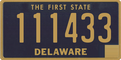 DE license plate 111433