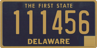 DE license plate 111456