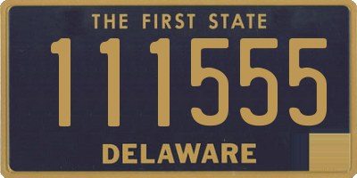 DE license plate 111555