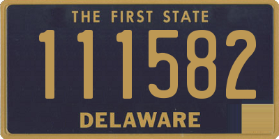 DE license plate 111582