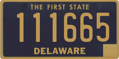 DE license plate 111665