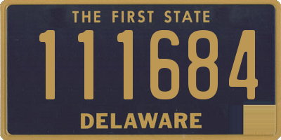 DE license plate 111684