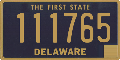 DE license plate 111765