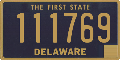 DE license plate 111769