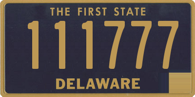 DE license plate 111777