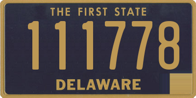 DE license plate 111778