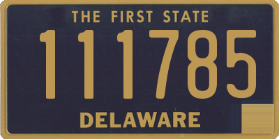 DE license plate 111785