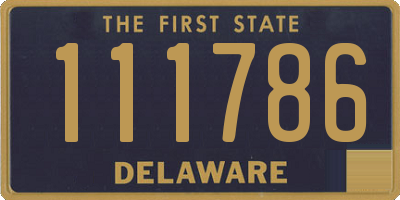 DE license plate 111786