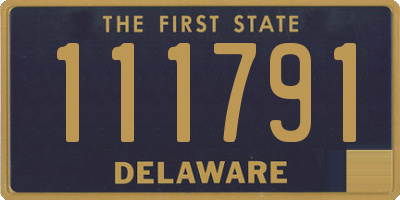 DE license plate 111791