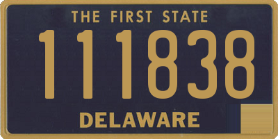 DE license plate 111838