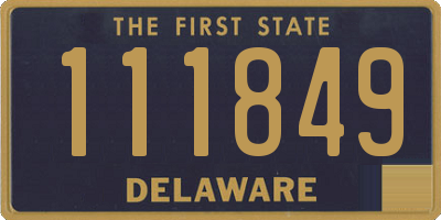 DE license plate 111849