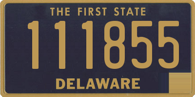 DE license plate 111855