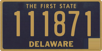 DE license plate 111871