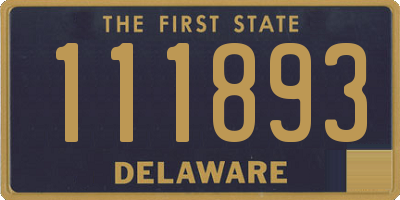 DE license plate 111893