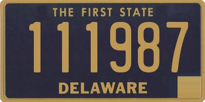 DE license plate 111987