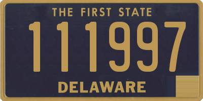 DE license plate 111997