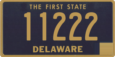 DE license plate 11222