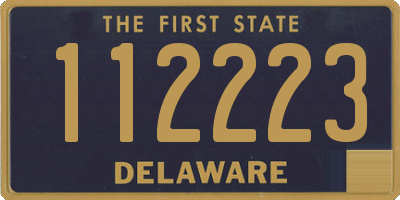 DE license plate 112223