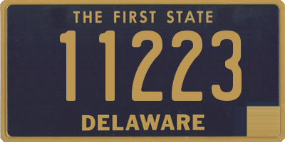 DE license plate 11223