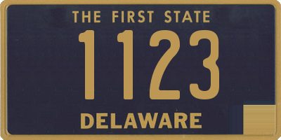 DE license plate 1123